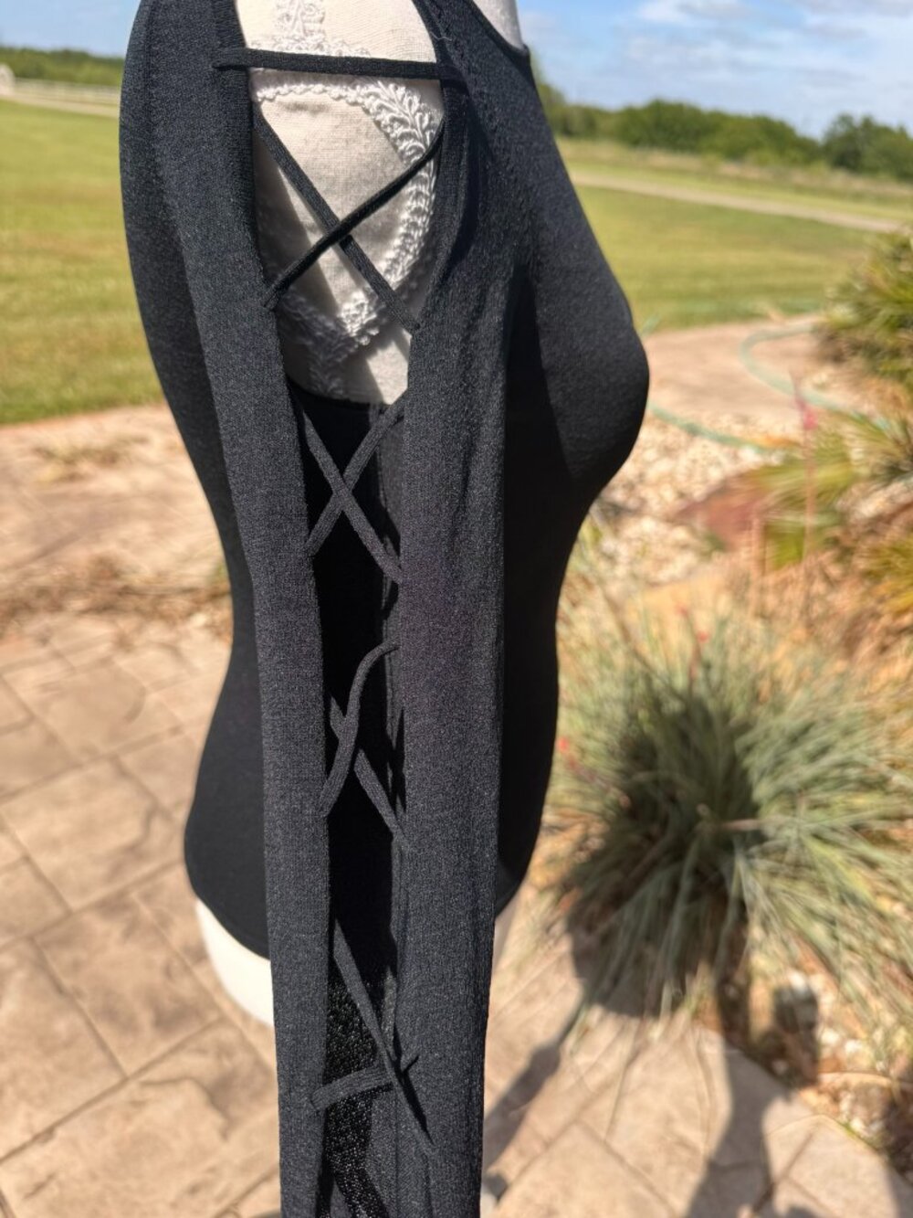 The Limited black sweater with cutout sleeves; XS